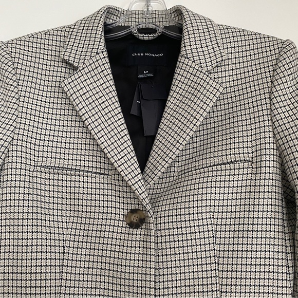 BNWT Club Monaco checkered pea coat in size Small - Picture 9 of 9